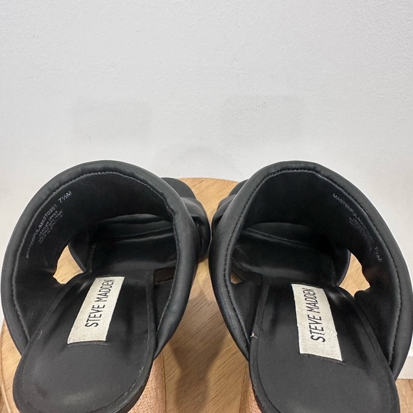 Steve Madden Black and Tan Mules with Chunky Heel - Size 7.5 - Picture 7 of 11